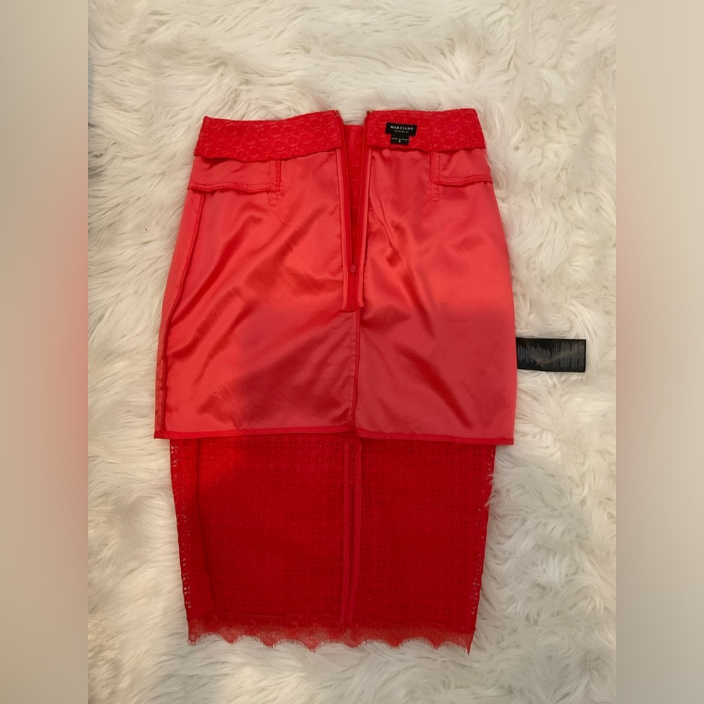 MARCIANO LACE PENCIL SKIRT - Picture 9 of 11